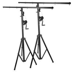 5 Core DJ Light Stand Stage Lighting Truss System Hand Crank Up Portable Heavy Duty Height Adjustable 65.5 to 111 Inches T bar Mount for Can Ligh