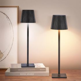 2 Packs LED Table Lamp Modern LED Desk Lamp with Touch Control Dimmable Night Light with 3 Color Temperatures for Living Room Bedroom Study Offic (Color: Black)